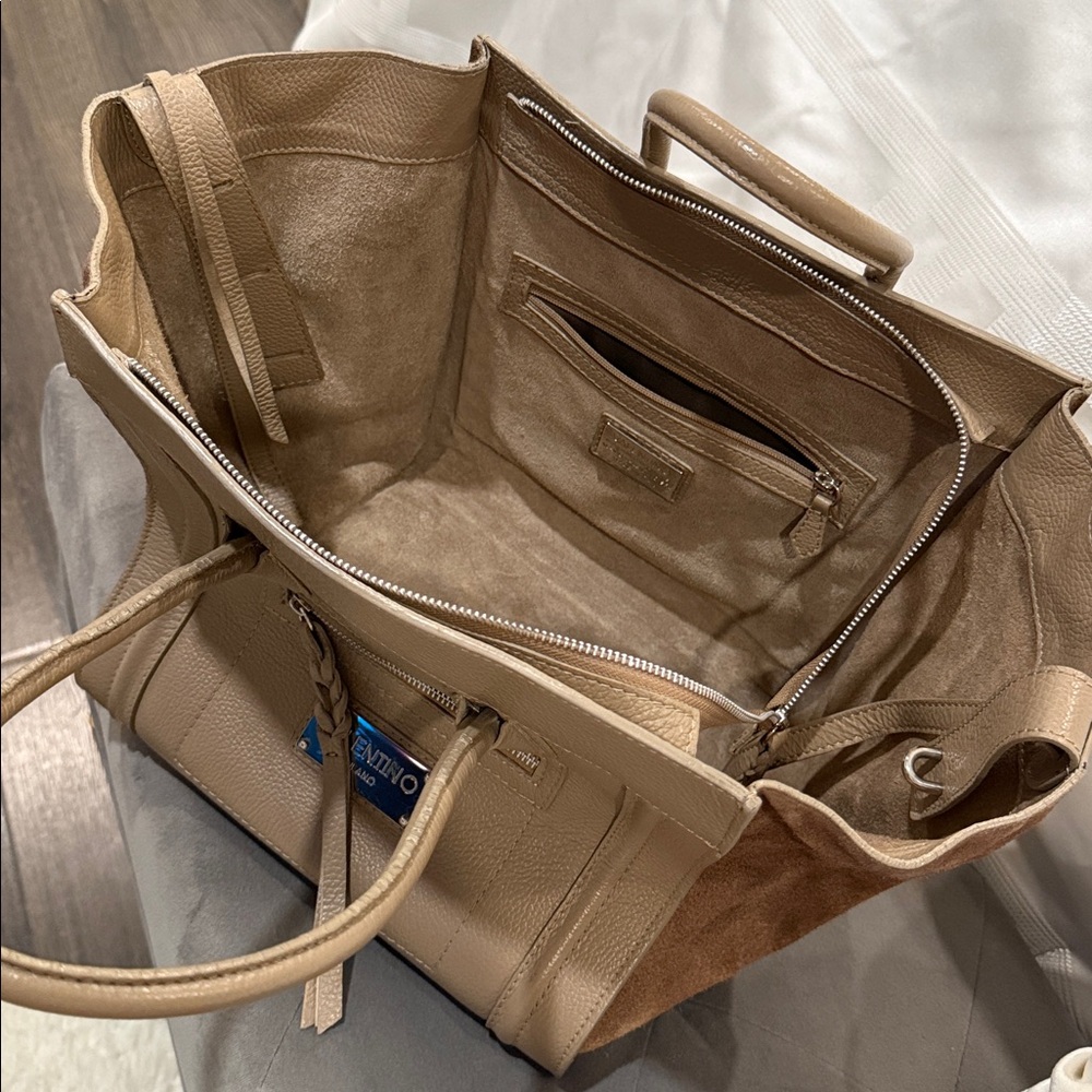Valentino Tan Leather suede Tote - Picture 12 of 17